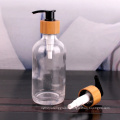 500ml clear glass boston round liquid soap bottle with pump sprayer